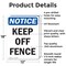 Signmission Keep Off Fence, 12 in W x Rectangle, Aluminum OS-2PACK-NS-A-1218-V-13821 - alternate 2